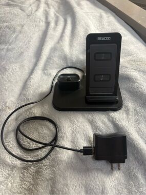 Black 2-in-1 Wireless Charging Stand